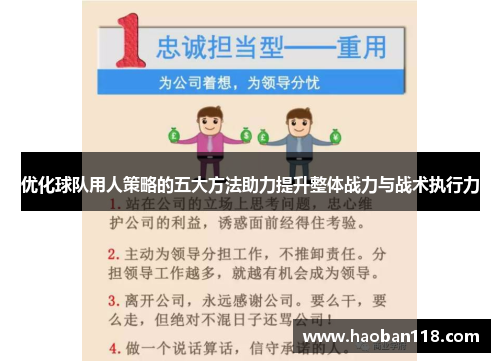 优化球队用人策略的五大方法助力提升整体战力与战术执行力