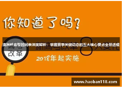 澳洲杯完整时间表深度解析:掌握赛事关键动态的五大核心要点全景透视 澳洲杯完整时间表深度解析:掌握赛事关键动态的五大核心要点全景透视